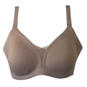 Comfelie Brown Wireless Bra Lined Classic Adjustable Straps Size XL